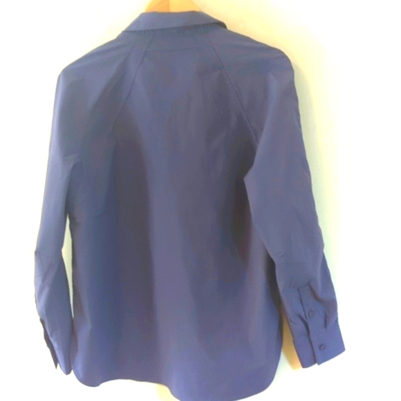 Athleta Relaxed Poplin Button Down Dusk Violet M - Picture 3 of 16
